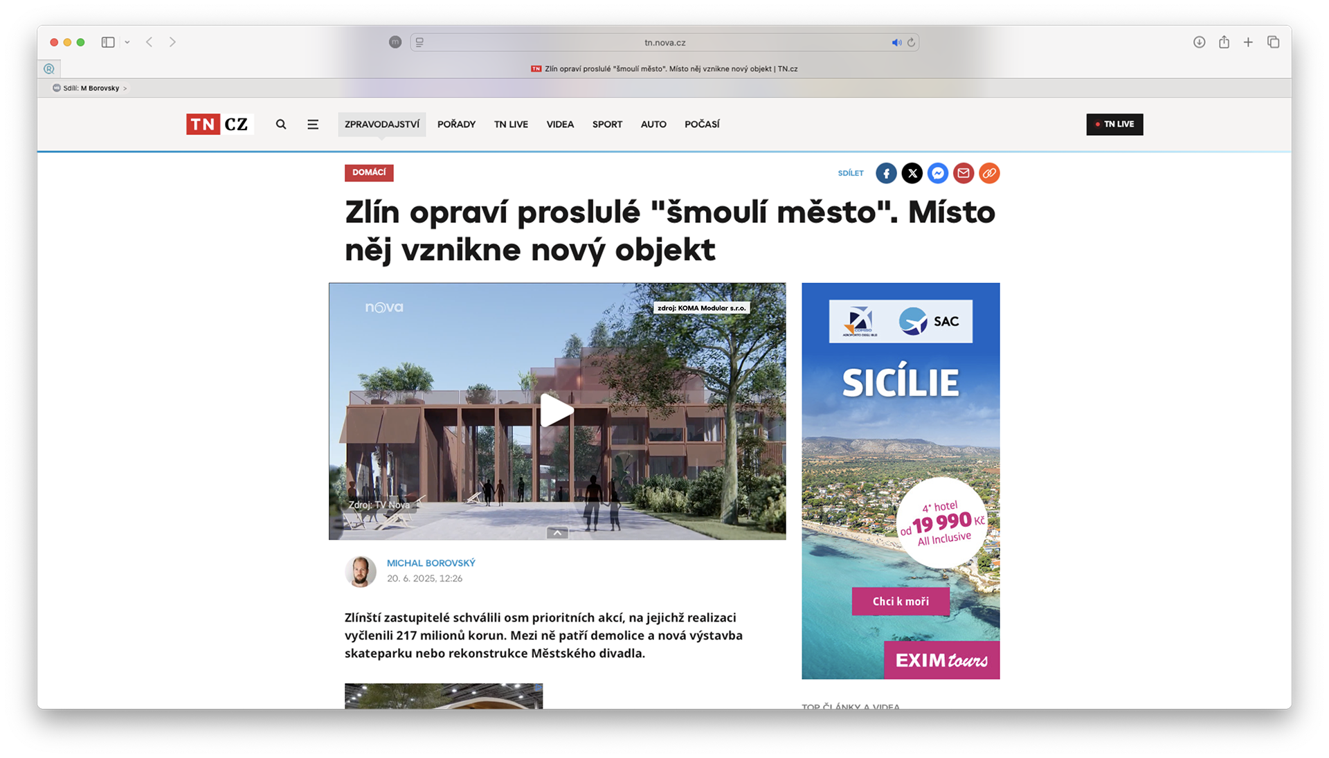 Zlín opraví proslulé „šmoulí město“. Místo něj vznikne nový objekt