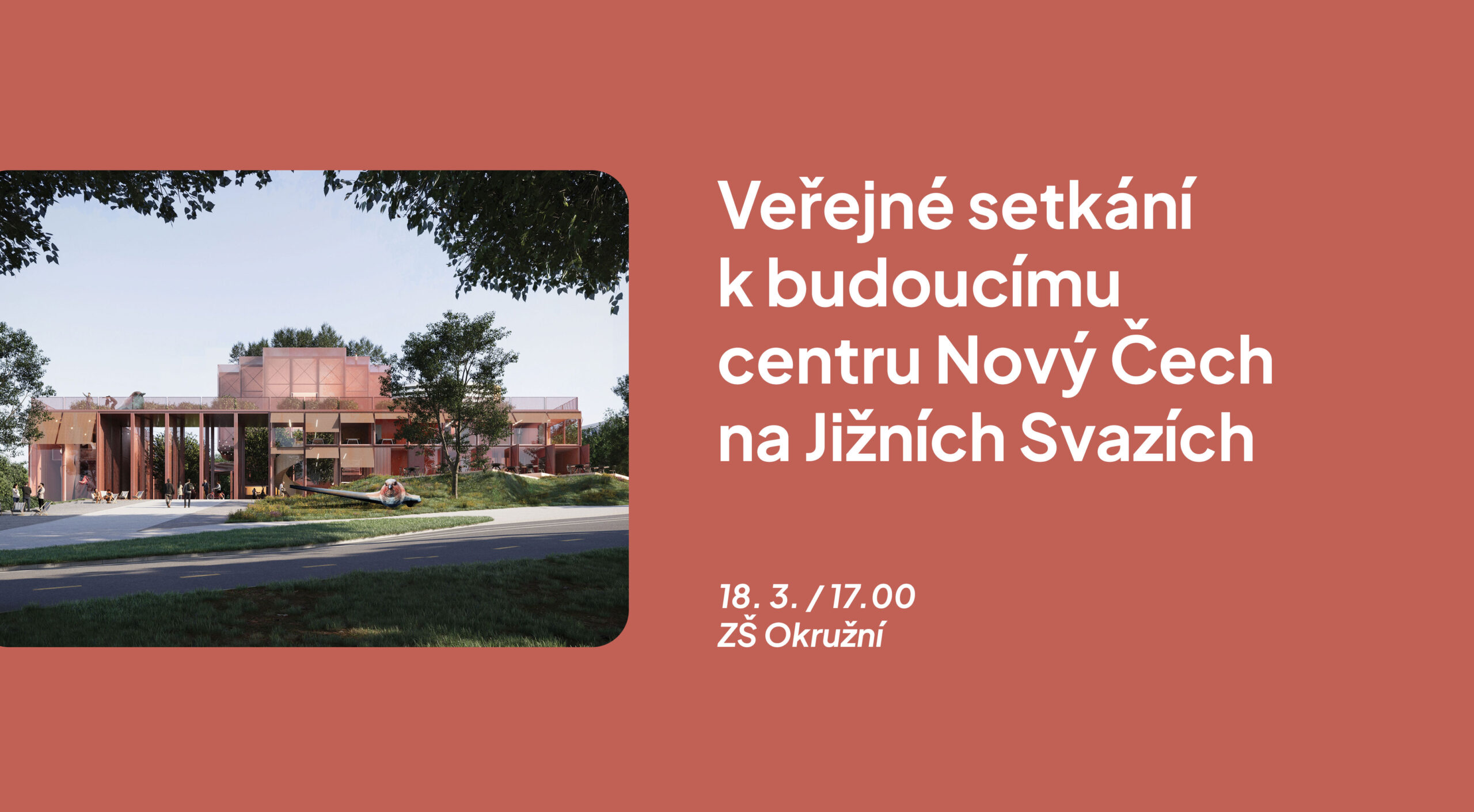 Veřejné setkání k budoucímu centru Nový Čech na Jižních Svazích